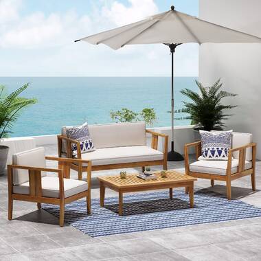 Dovecove 4 Person Outdoor Seating Group with Cushions Wayfair